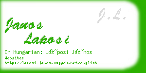 janos laposi business card